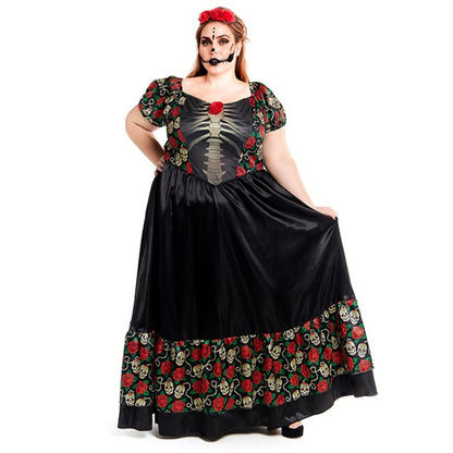 Costume da Catrina Vestito Plus per donna