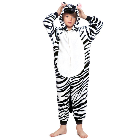 Costume da zebra con cappuccio per bambino