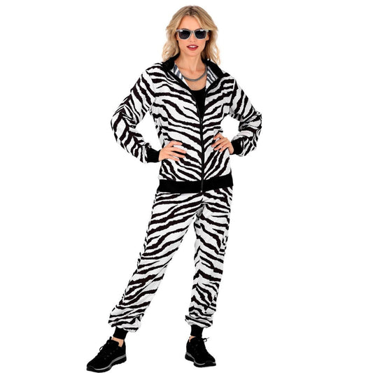 Costume da Tuta zebrata anni '80 per adulto