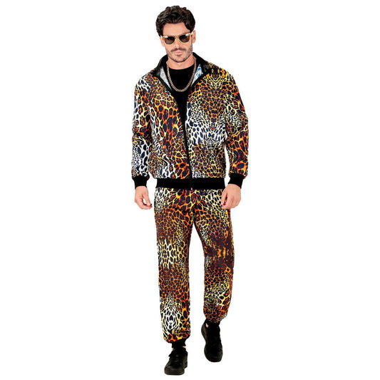 Costume da Tuta Anni 80 Leopardo Fashion per adulti