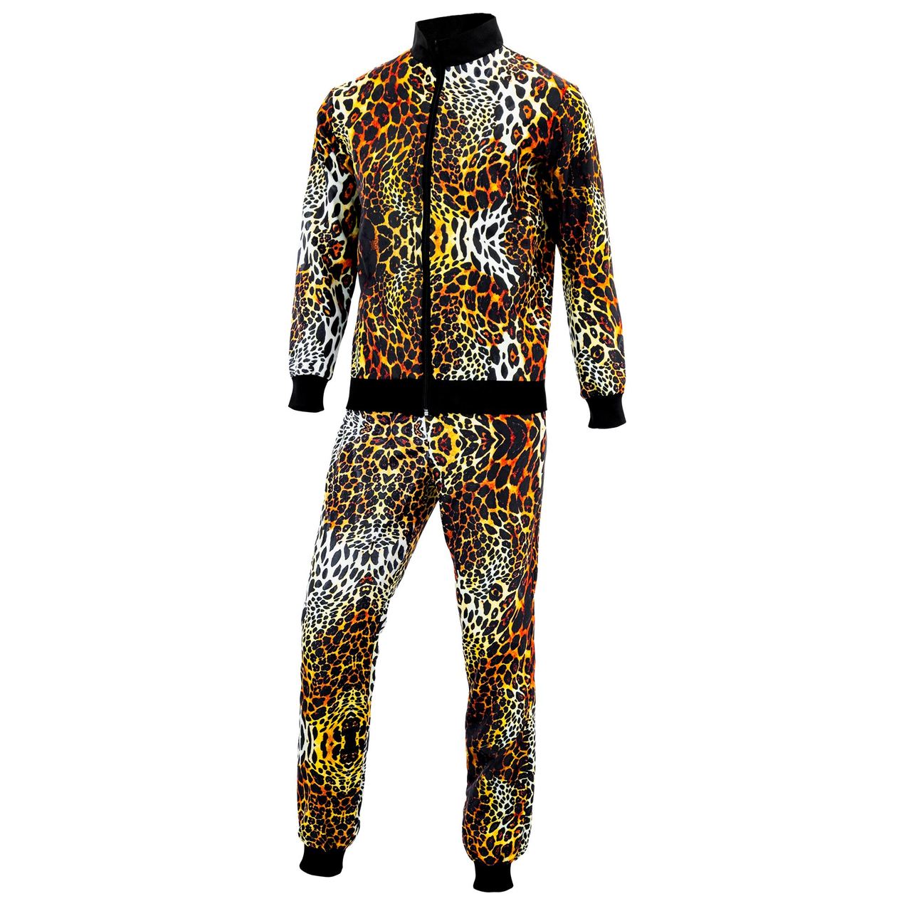 Costume da Tuta Anni 80 Leopardo Fashion per adulti