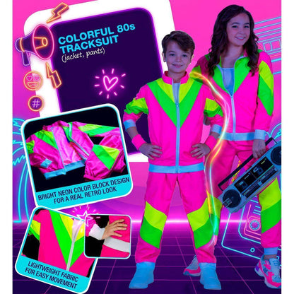 Costume Tuta Anni 80 Neon da bambino