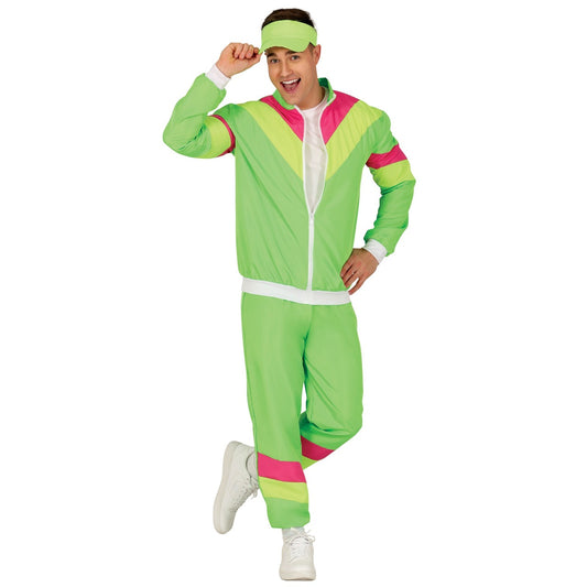 Costume da Tuta verde anni '80 per adulto