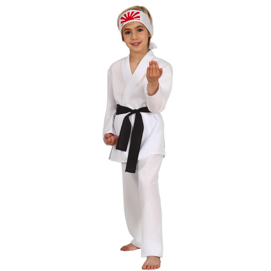Costume da Cobra Kai bianco per bambini