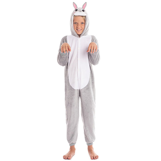 Costume da coniglio grigio per bambini