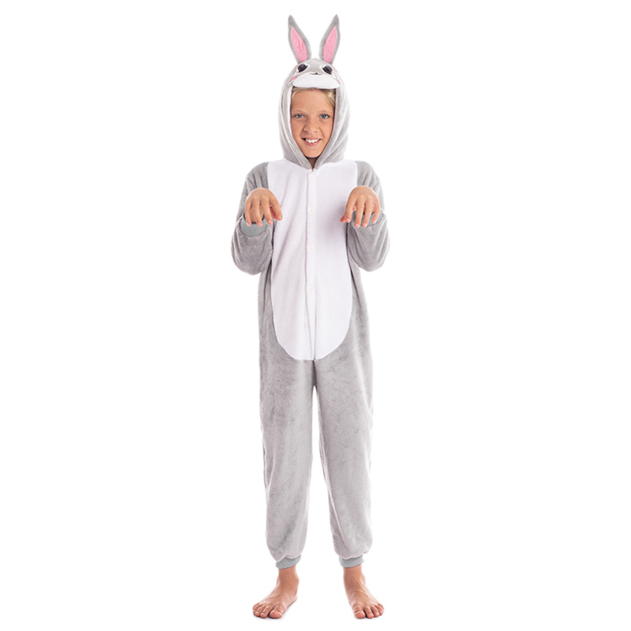 Costume da coniglio grigio per bambini