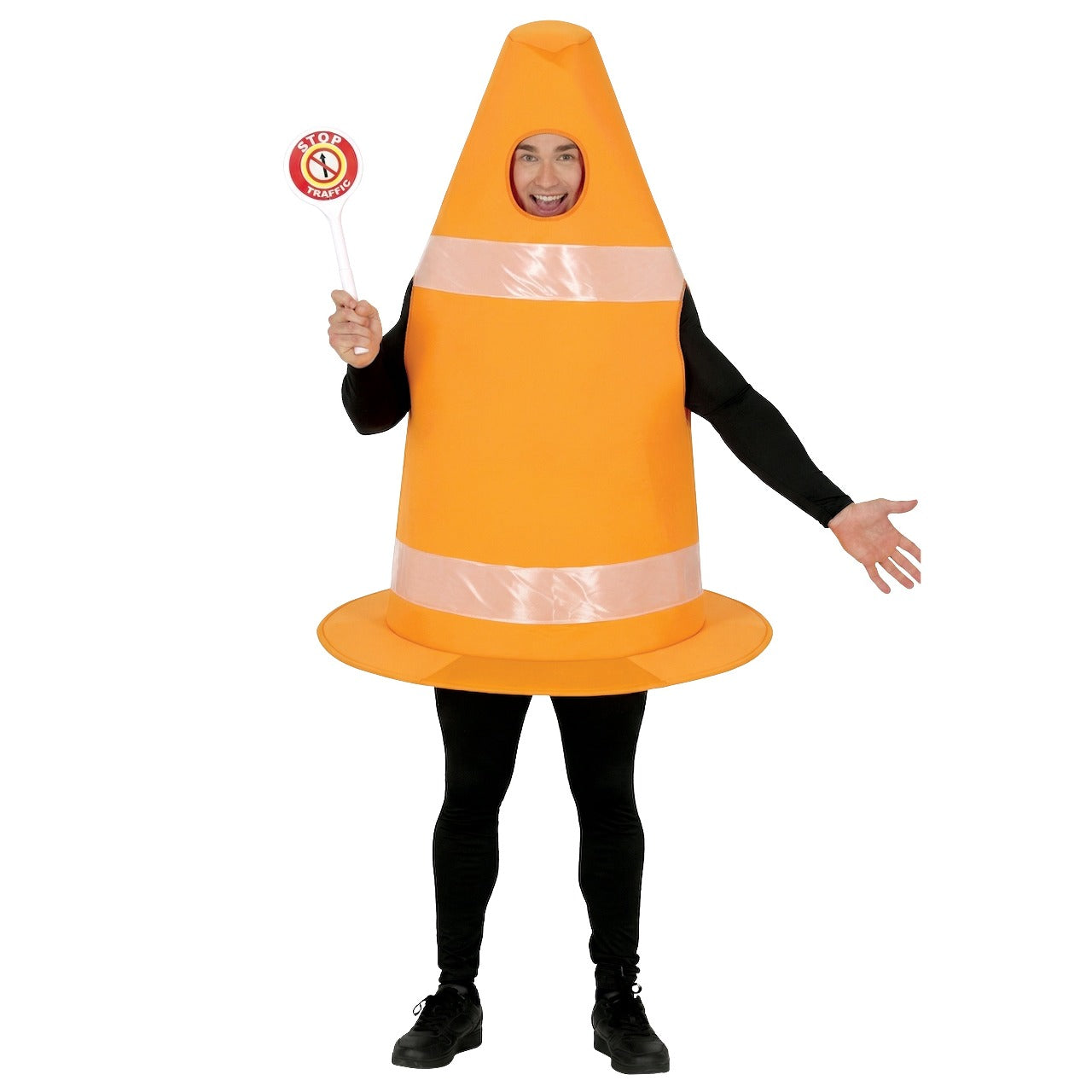 Costume da Cono del Traffico Divertente per adulto