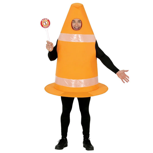 Costume da Cono del Traffico Divertente per adulto