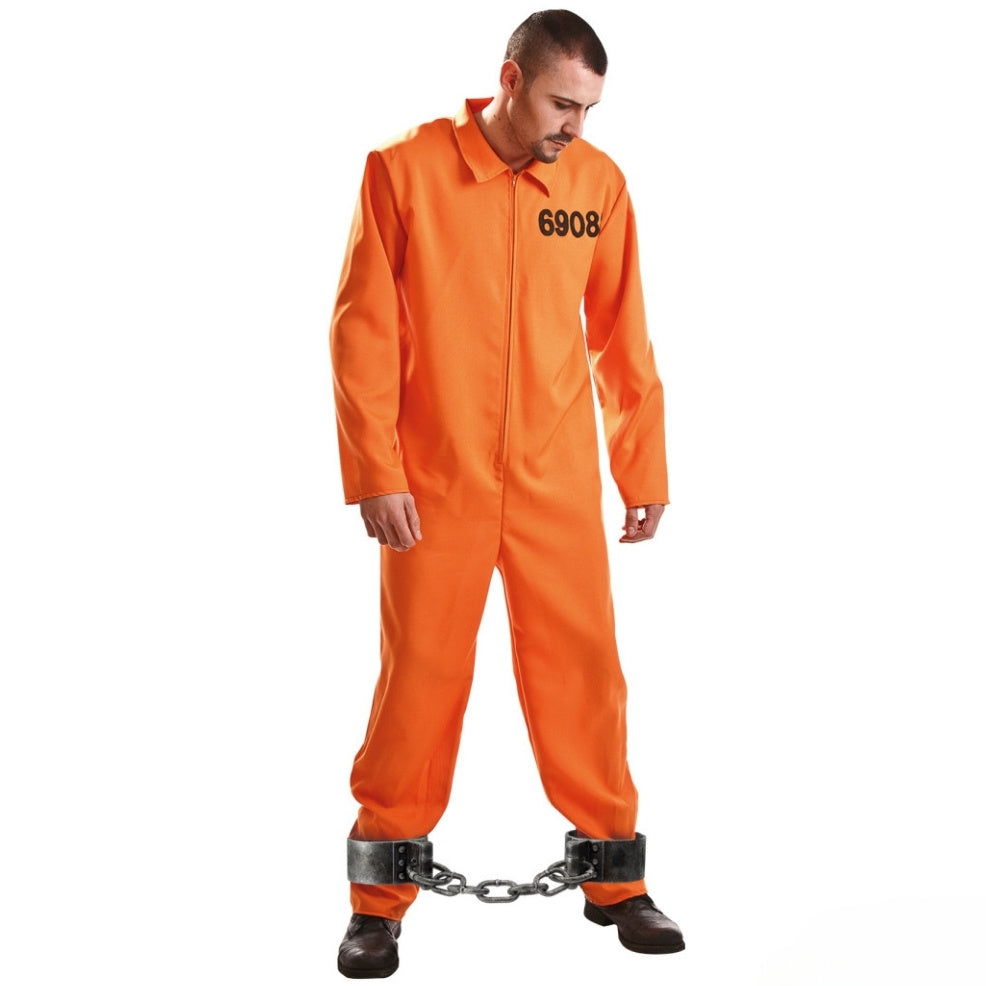 Costume da Carcerato Arancione per adulto