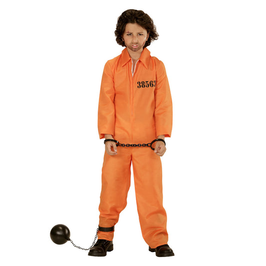 Costume da Carcerato Arancione per bambini