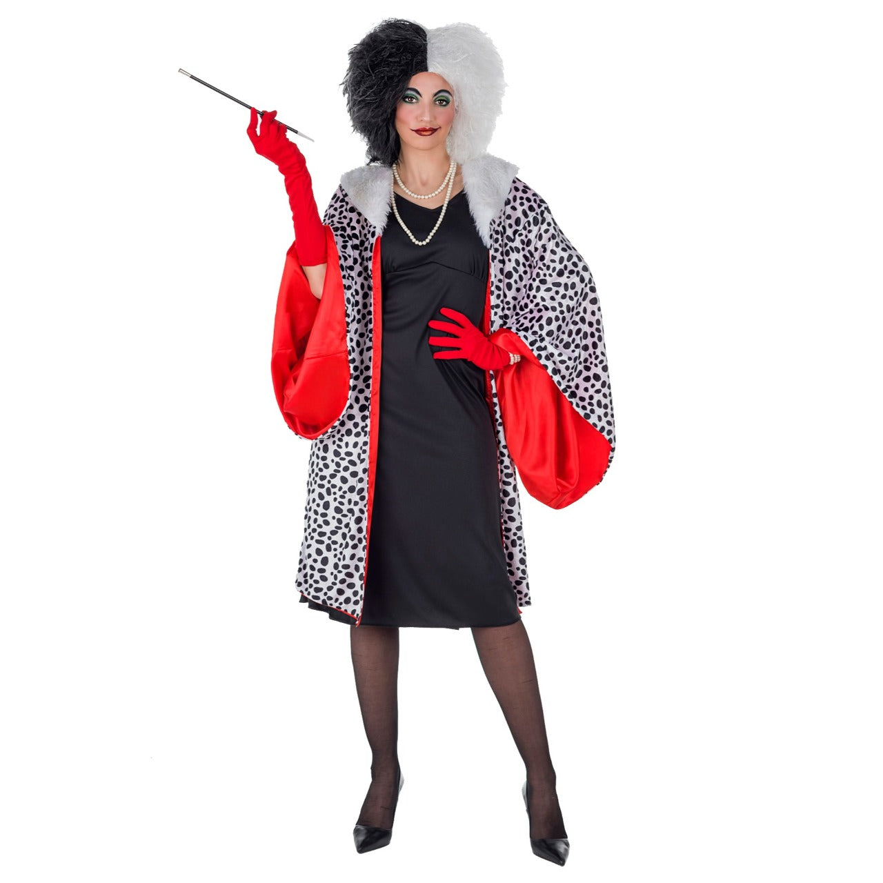 Costume Cruella Cappotto Deluxe da donna