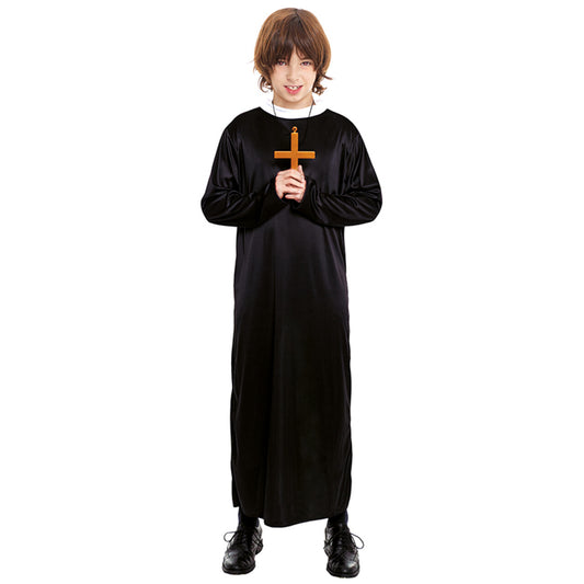 Costume nero da prete per bambino