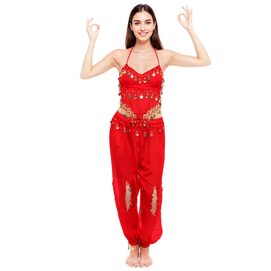 Costume da Danza del Ventre Rosso per donna