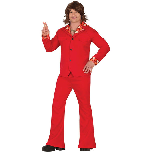 Costume anni '70 rosso da uomo