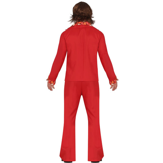 Costume anni '70 rosso da uomo
