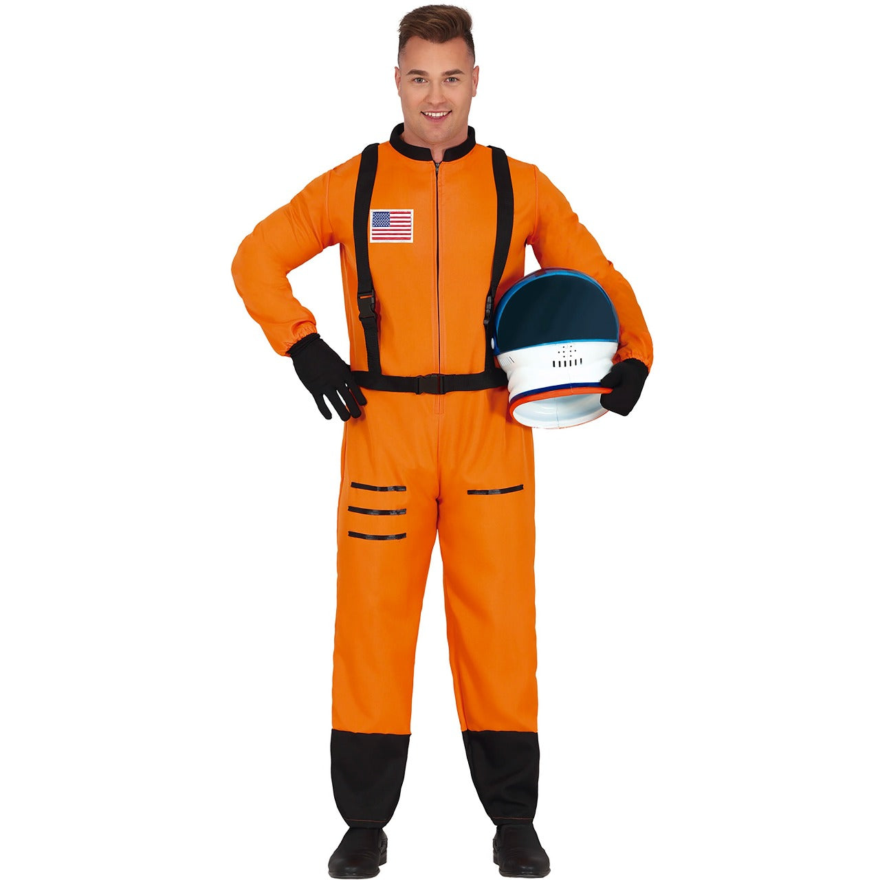 Costume da astronauta arancione per adulto