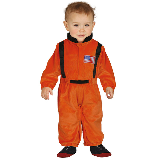Costume da astronauta arancione per neonato