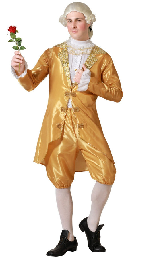 Costume da duca barocco dorato per uomo