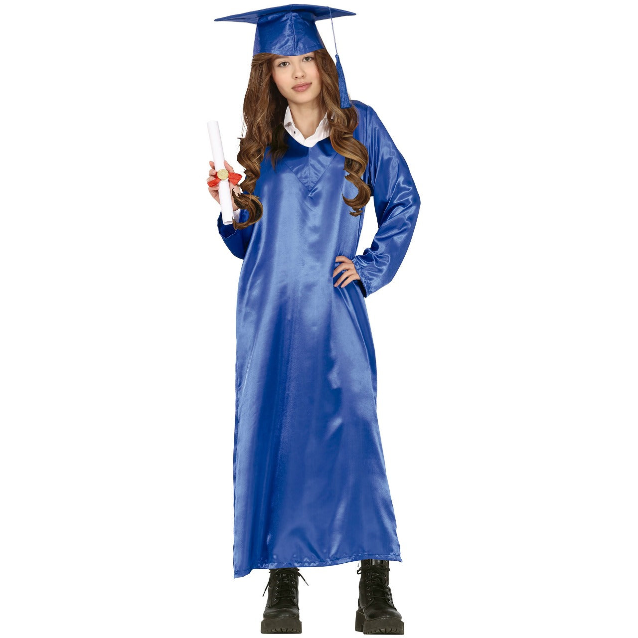 Costume da laureato blu per adolescenti