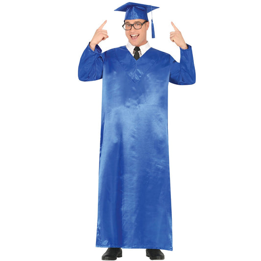 Costume da laureato blu da adulto