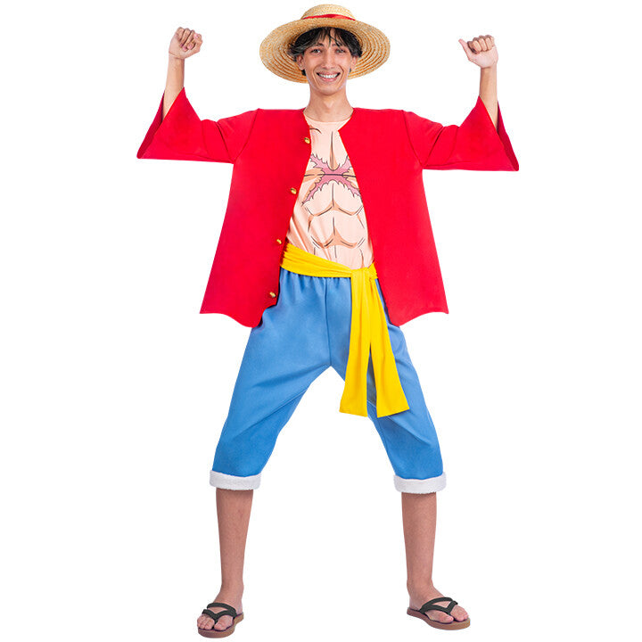 One Piece Monkey D. Rufy Costumi Cosplay con cappello Sandali
