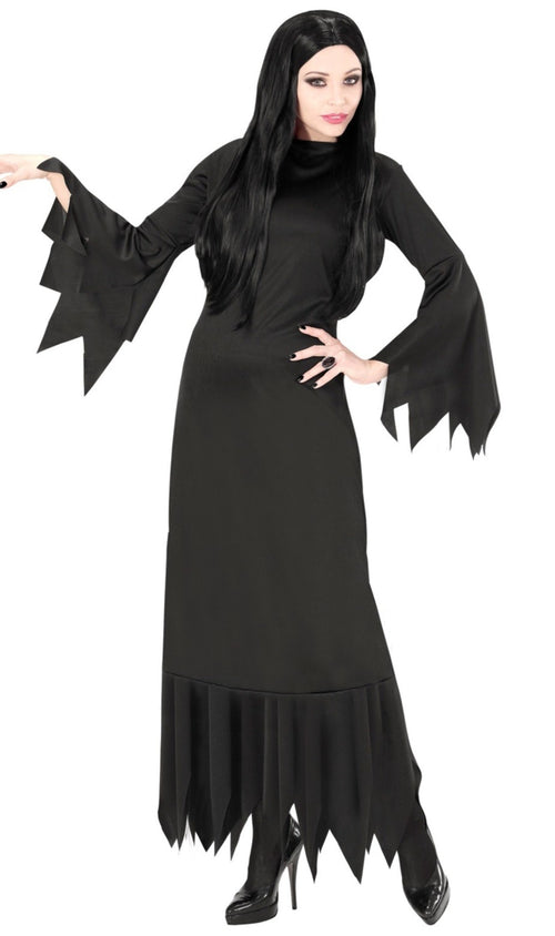 Costume da Morticia nera per donna