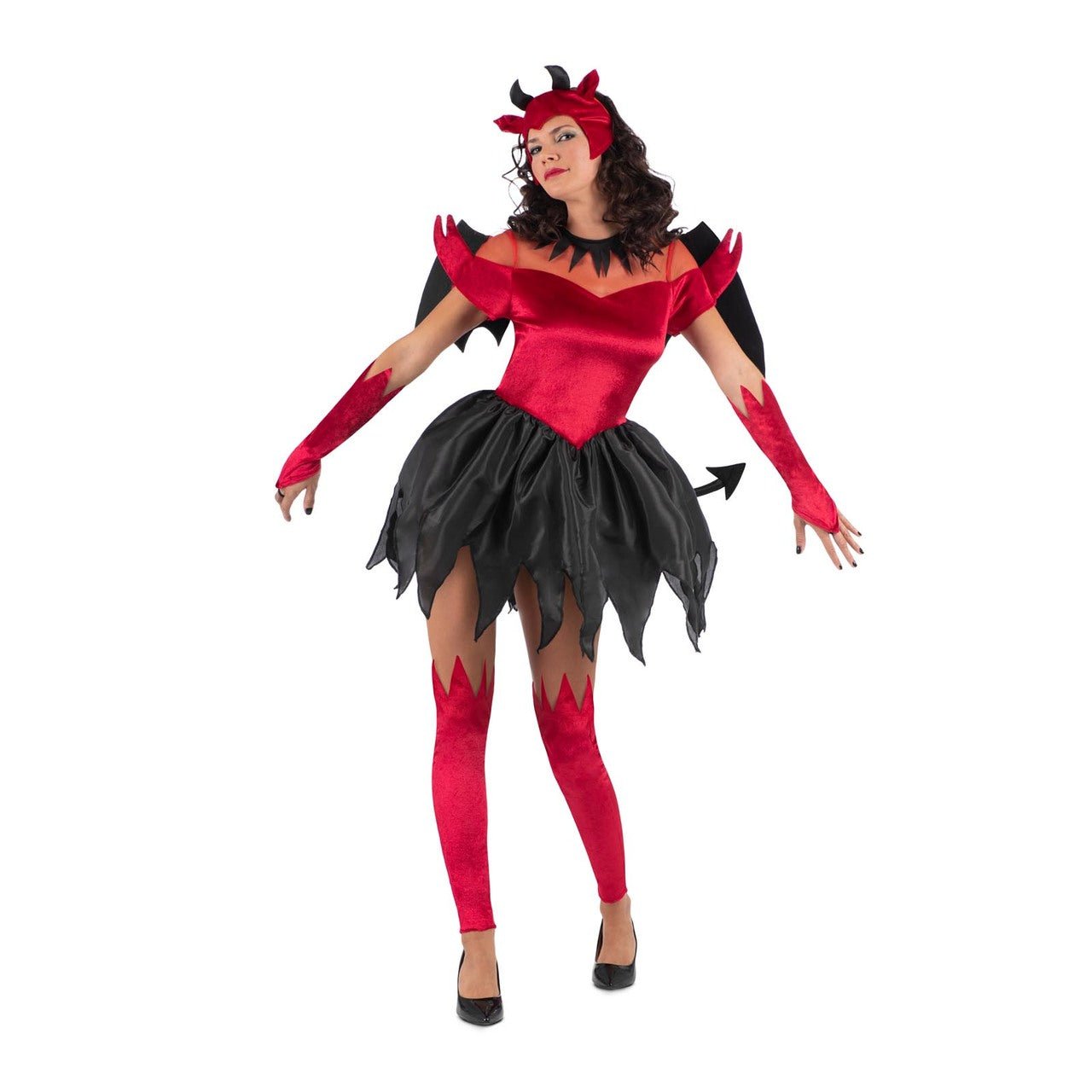 Costume da Diavolo Alato Rosso per donna