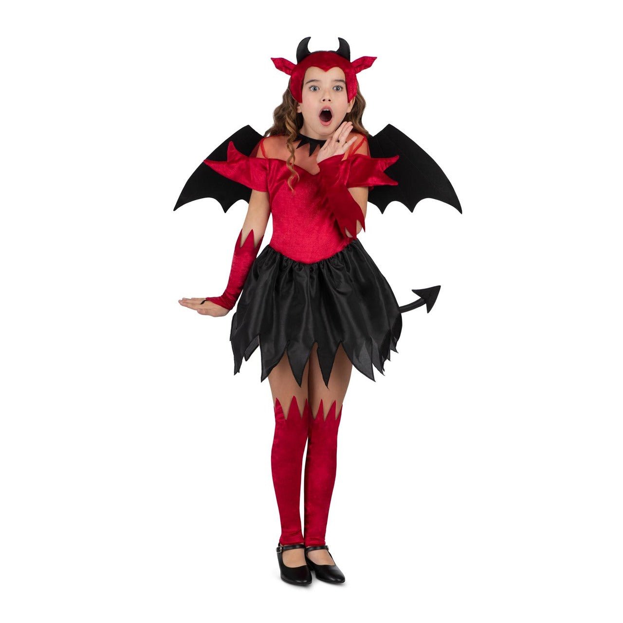 Costume da Diavolo Alato Rosso per bambina