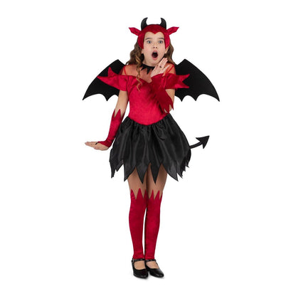 Costume da Diavolo Alato Rosso per bambina