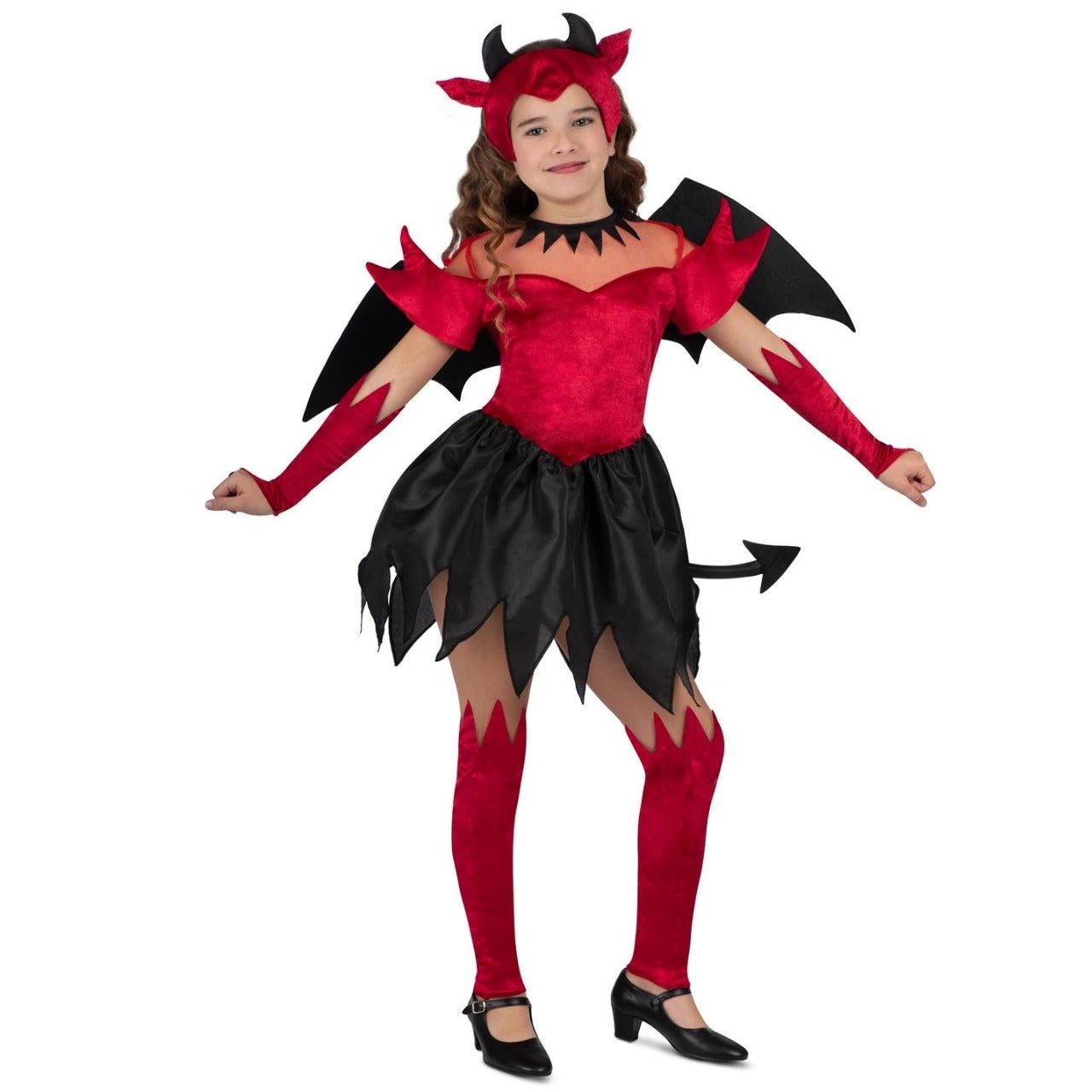 Costume da Diavolo Alato Rosso per bambina