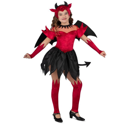 Costume da Diavolo Alato Rosso per bambina