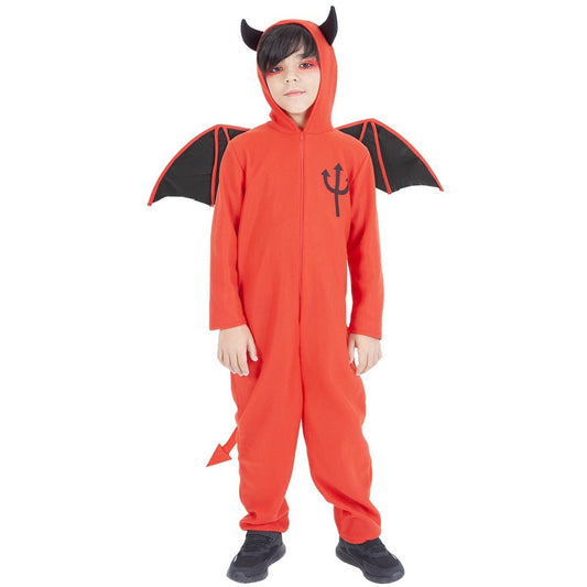 Costume da diavolo rosso con ali per bambino