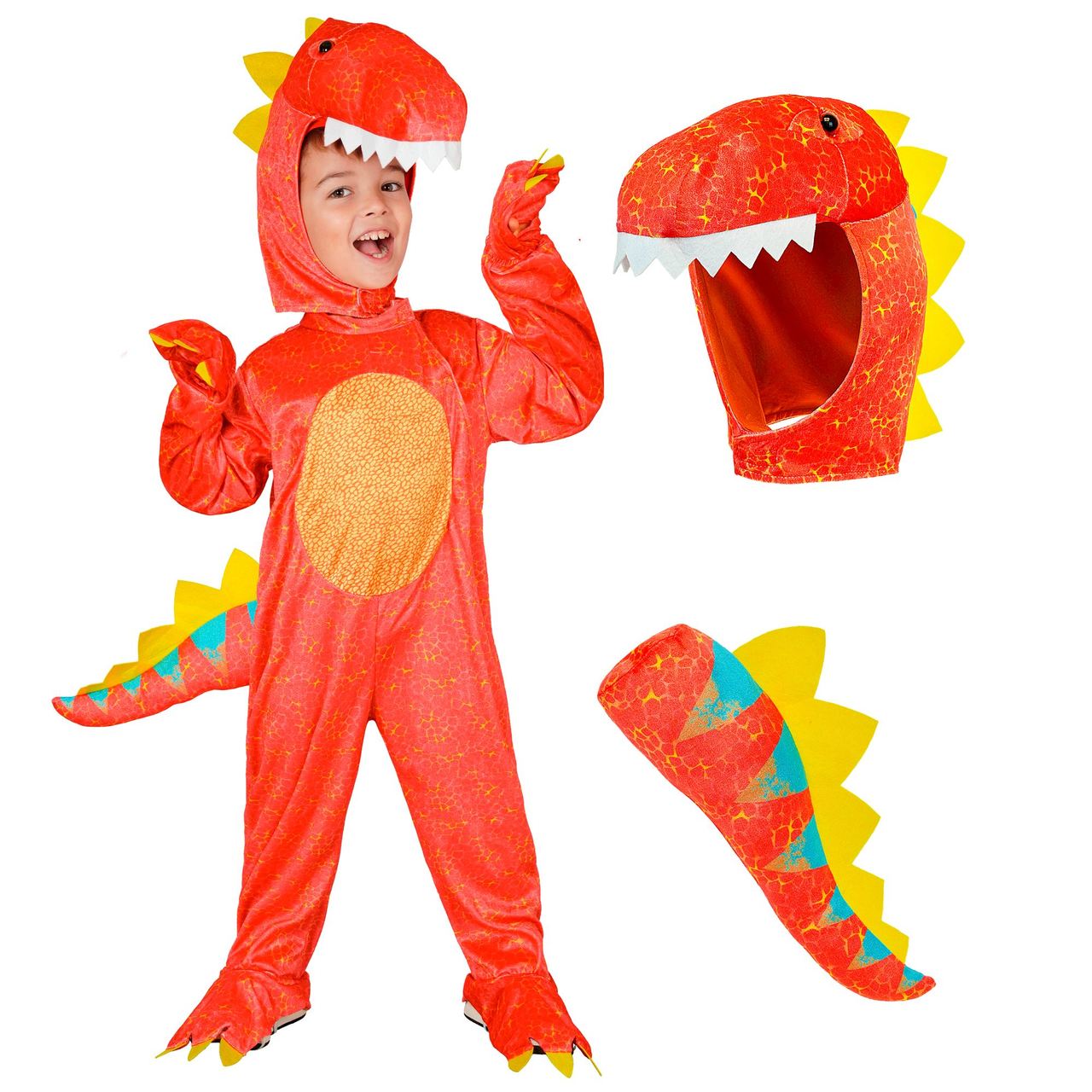 Costume da dinosauro colorato per bambini