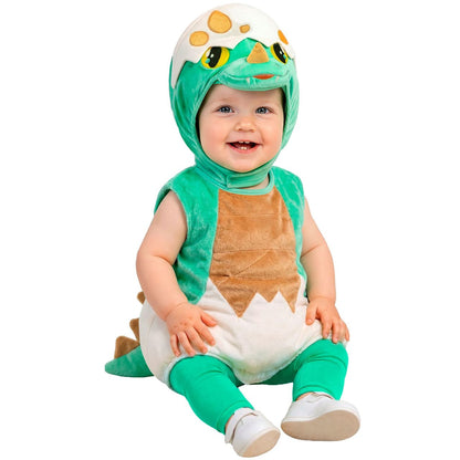 Costume da Dinosauro Verde con Guscio per neonato