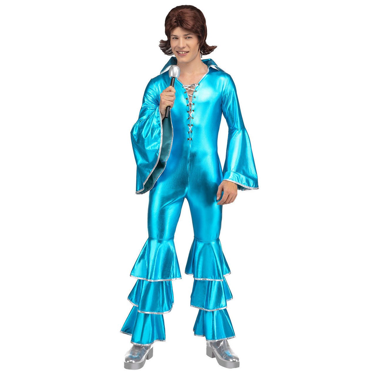 Costume da Disco blu per uomo