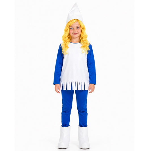 Costume da Piccolo Essere Blu Babbucce per bambina