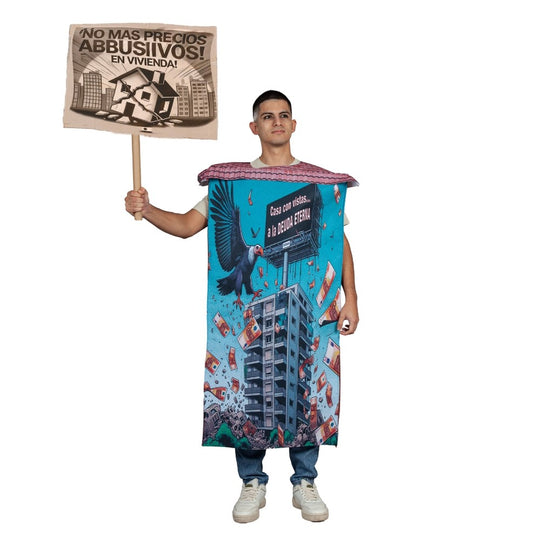 Costume da Protesta contro caro alloggi per adulti