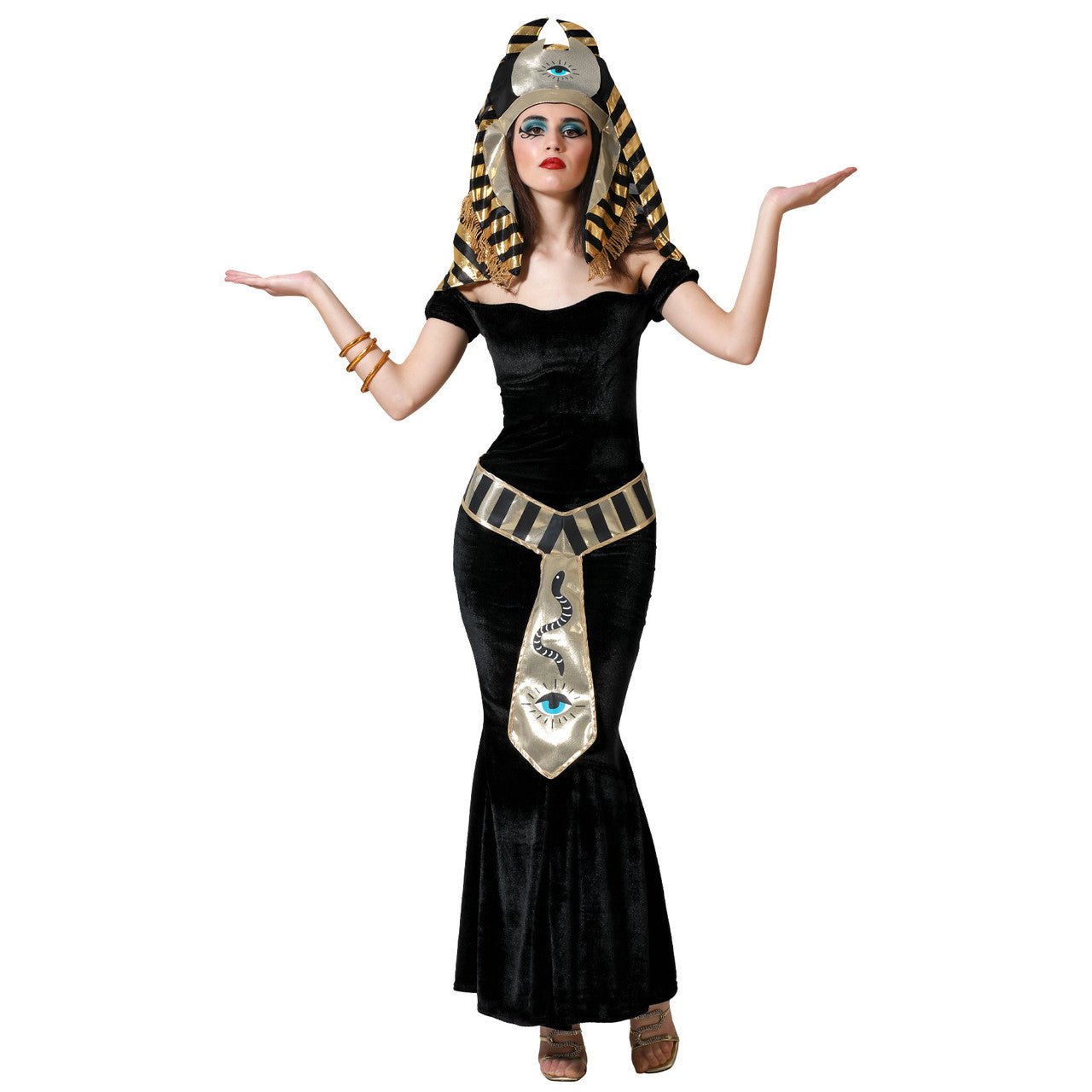 Costume da Cleopatra egiziana nero per donna