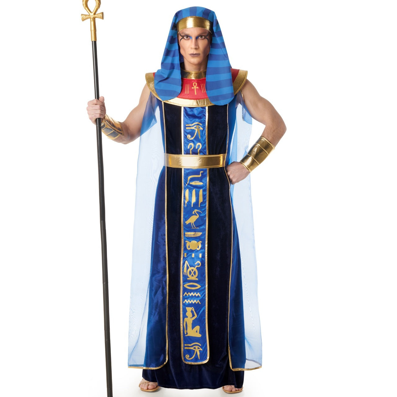 Costume da Faraone Egizio Blu per uomo