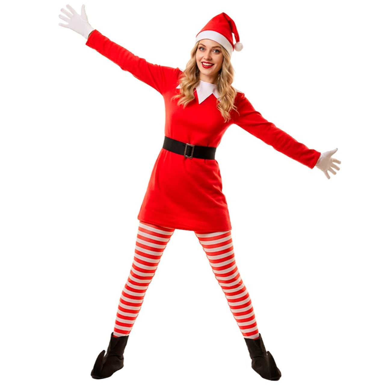 Costume da Elfa Divertente di Natale per donna