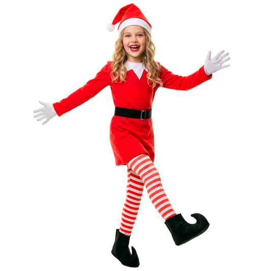 Costume da Elfa Divertente di Natale per bambina
