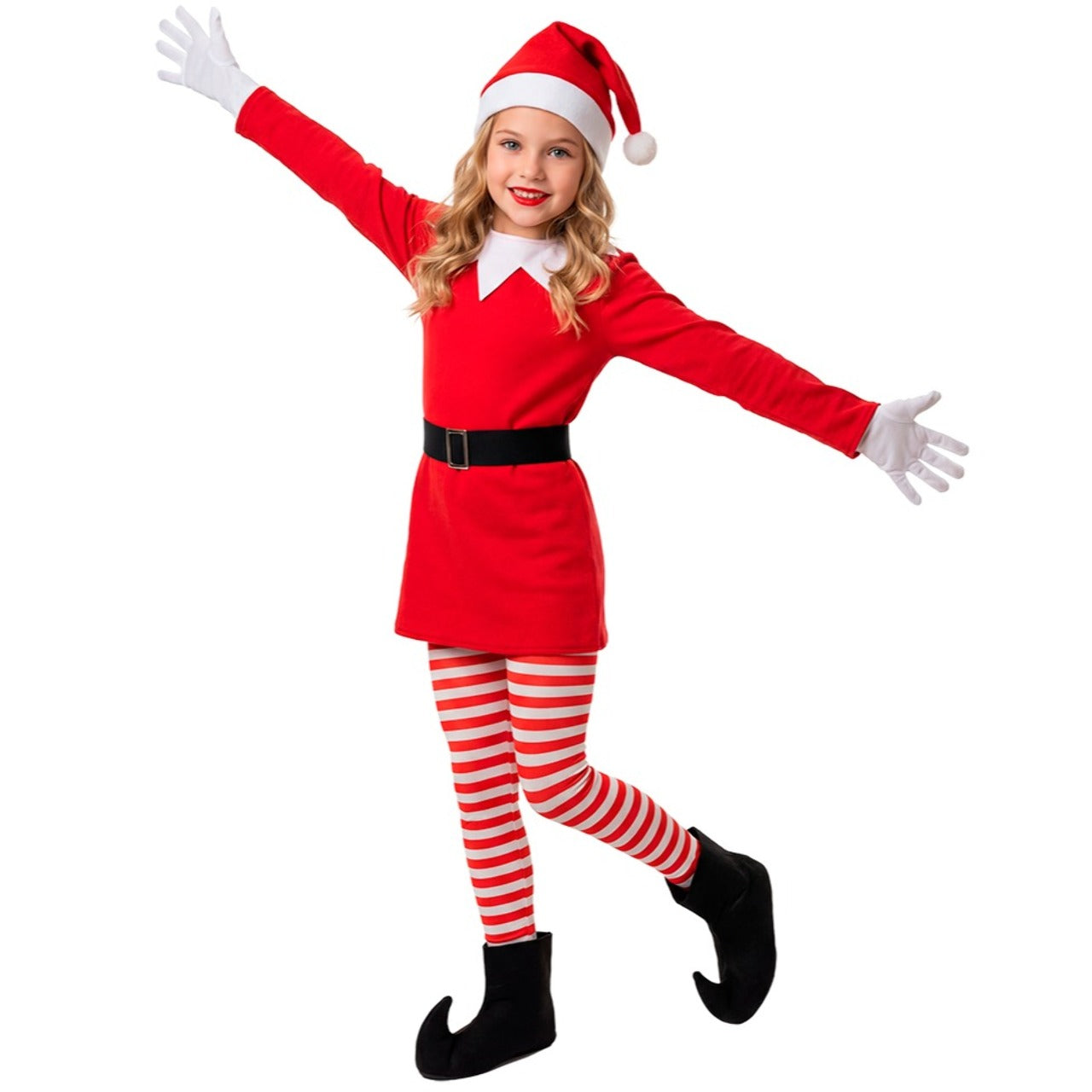 Costume da Elfa Divertente di Natale per bambina