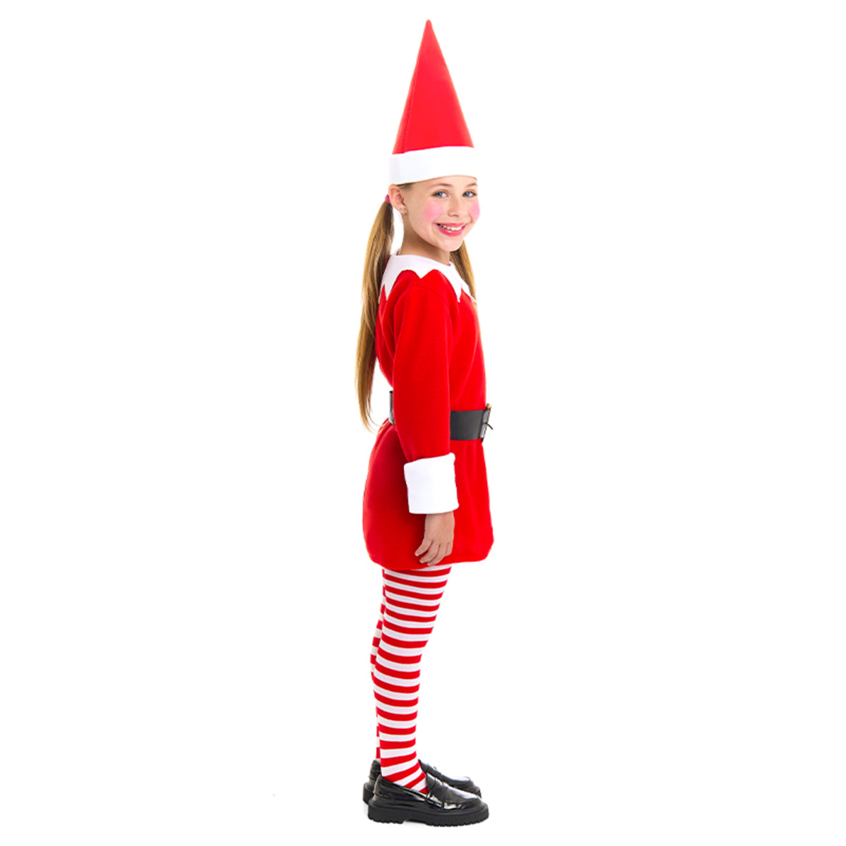 Costume da Elfa di Natale Rosso per bambina