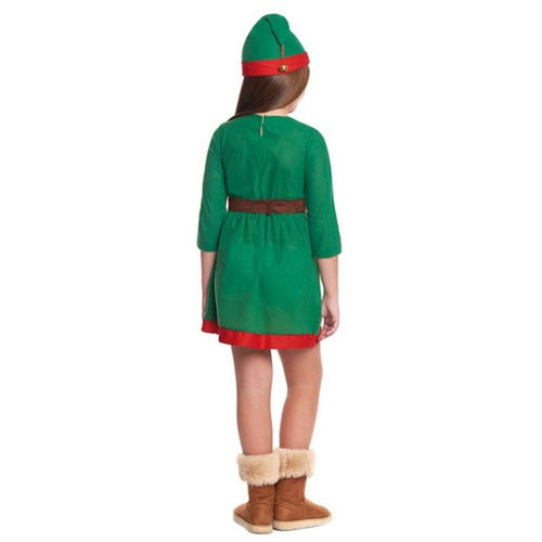 Proumhang 5 Pack Ragazze Donne Natale Elf Costume Set,Costume da Elfo di Natale per Bambini,Costume da Aiutante di Babbo Natale in velluto,Costume