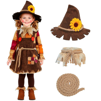 Costume da Spaventapasseri a Quadri per bebè