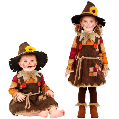 Costume da Spaventapasseri a Quadri per bebè