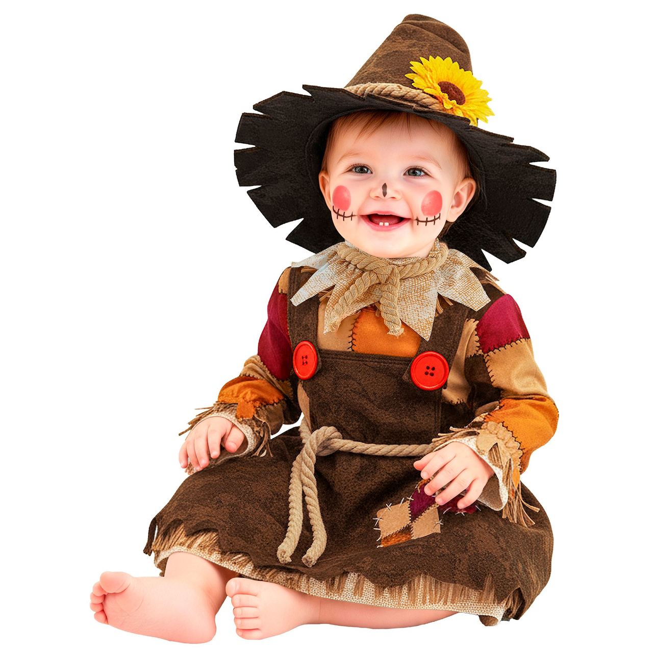 Costume da Spaventapasseri a Quadri per bebè