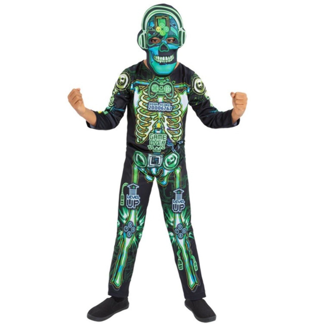 Costume da Scheletro Robot Glow per bambini