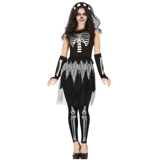 Costume da Scheletro Silver per donna