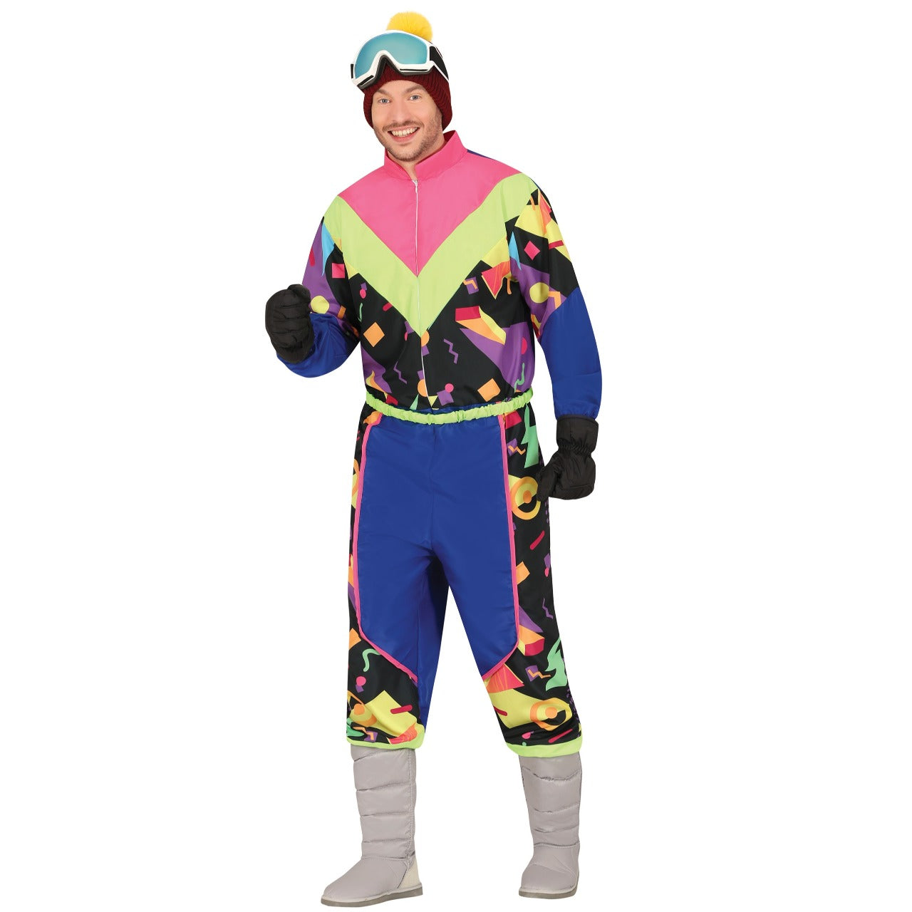 Costume da sci multicolore per uomo